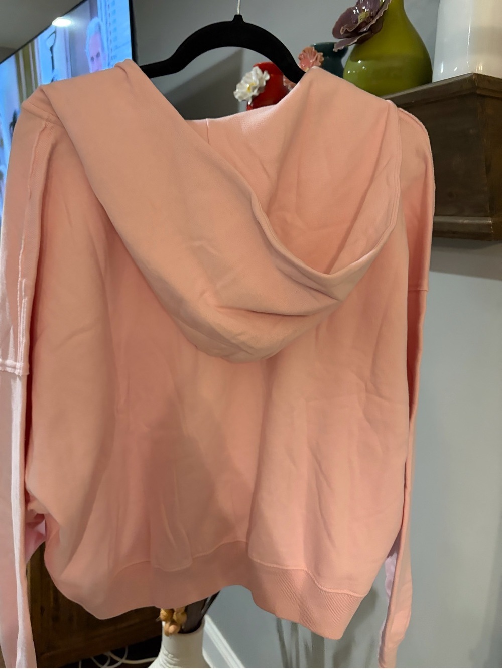 NWT ✨ Hollister Pale Pink Half-Zip Hoodie with Kangaroo Pocket size medium - Picture 4 of 9